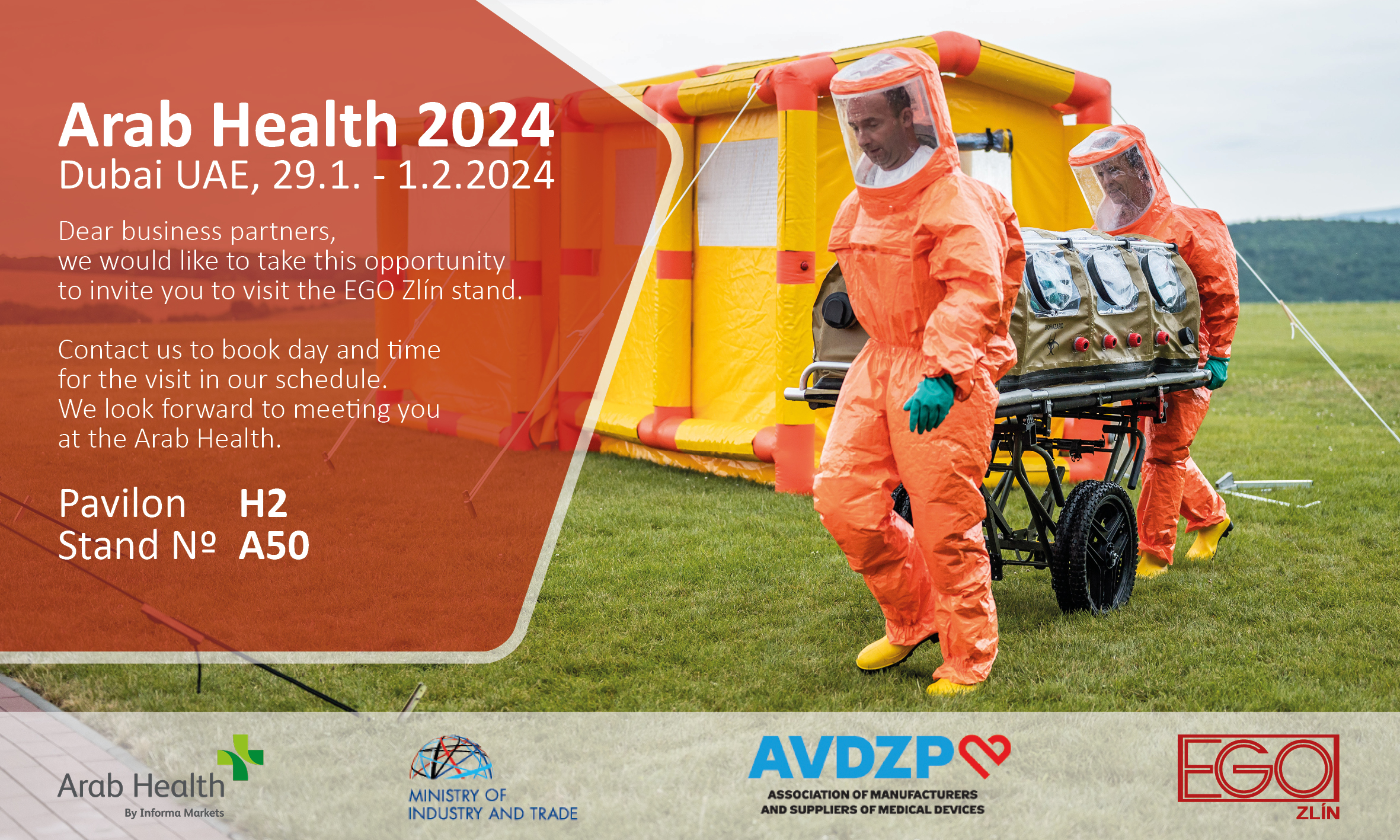 Arab Health 2024, Dubaj UAE, 29. 1. - 1. 2. 2024